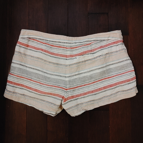 JOIE Multicolor Merci Striped 100% Linen Shorts Size 4 - Picture 3 of 5